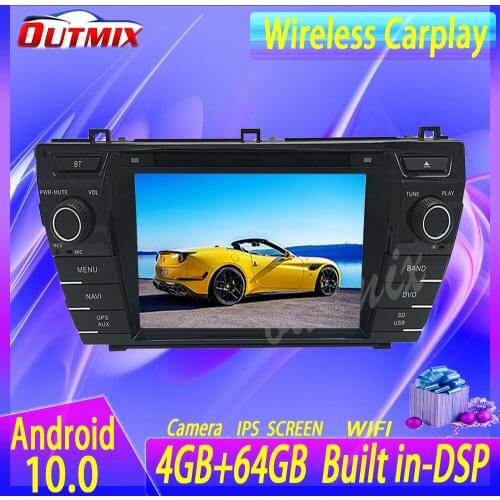 Android 10.0 4G+64GB Car radio player GPS Navigation for Toyota Corolla 2013-2015 Multimedia Player Radio video stereo head unit