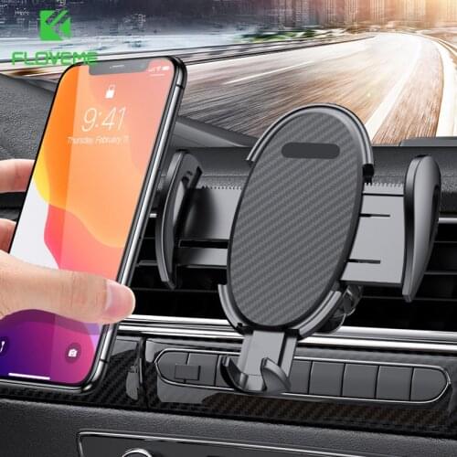 FLOVEME Car Phone Holder for iPhone12 11 Car Air Vent Clip Mount GPS Holder Stand 360°Rotation Mobile Holder for Xiaomi Samsung