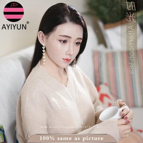 AYIYUN Realistic Sex Doll 168cm Artificial Big Breast Big Ass Sexy Sex Toy for Men Silicone Head with Metal Skeleton Love Doll