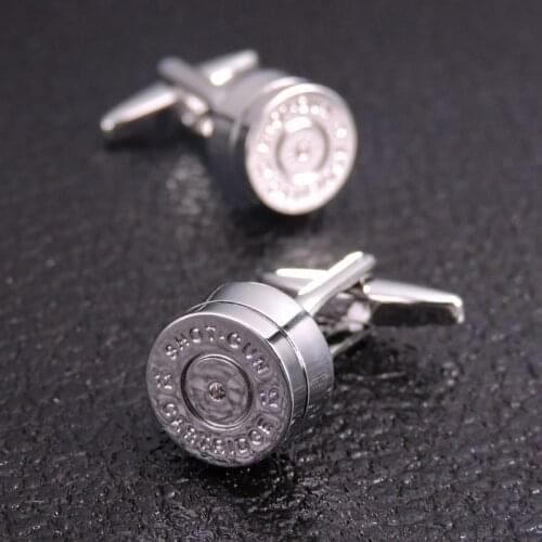 Free shipping, new silvery bullet cufflinks fashion mens shirt cufflinks senior designer exclusive design shirt button
