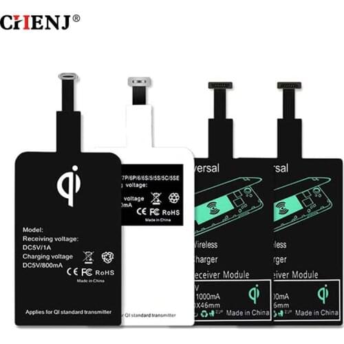 Fast Qi Wireless Charger Receiver For iPhone 6 7 Plus Universal Charging Receiver Adapter Pad Coil For Micro USB Type-C Phone