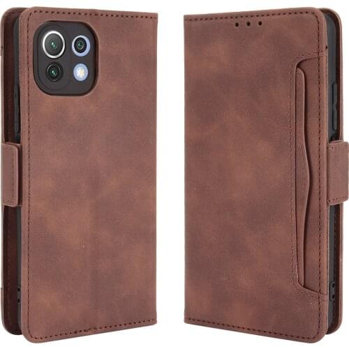 Wallet Flip Case For Xiaomi Mi 11 Lite 4G Cover Case on For Xiaomi Mi 11 Lite 5G Magnetic Leather Stand Phone Protective Bag