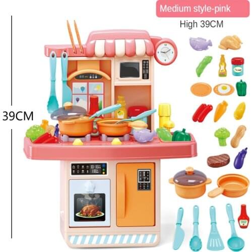 Childrens Mini Plastic Kitchen Play House Toy Food Girl Kids Cut Vegetables And Fruits Cooking House Set Childrens Gifts