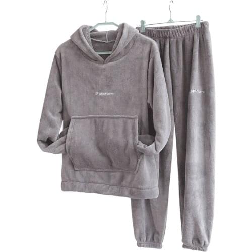 G1566 2020 new autumn and winter women fashion loose and thick leisure pure color suit cheap wholesale