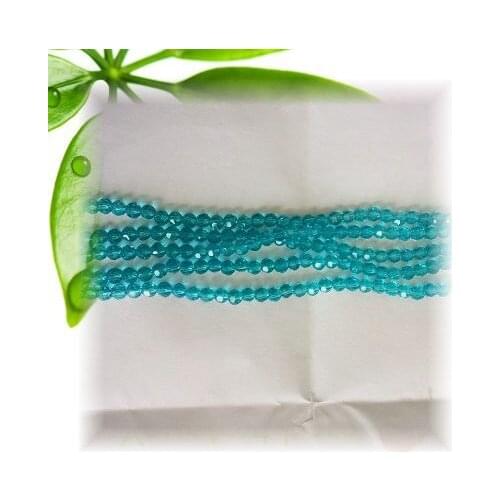 Middle Sapphire3mm 4mm Football 32 Faceted Crystal Beads Spacer Beading For Diy Jewelry Findings