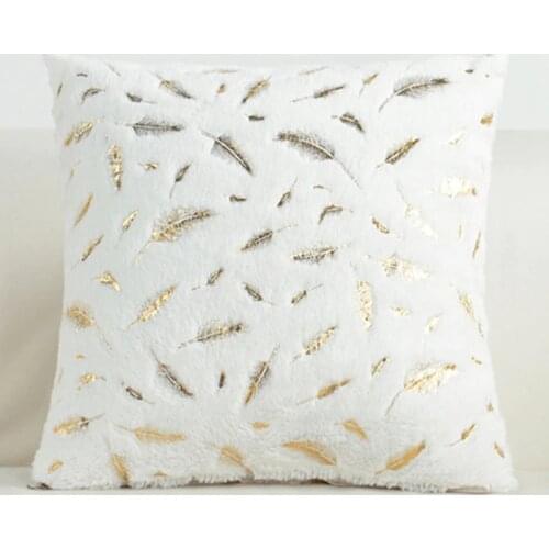 Fashion Feather Fur Decorative Cushion Cover Home Plush Pillow Case Bed Room Pillowcases Decoration Sofa Throw Pillow covers