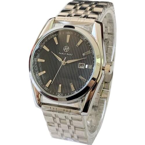 PABLO RAEZ 2021 Stainless Steel Male Watch Luxury Brand New Fashion Style Top Quality Calendar Quartz Man Wristwatch Business
