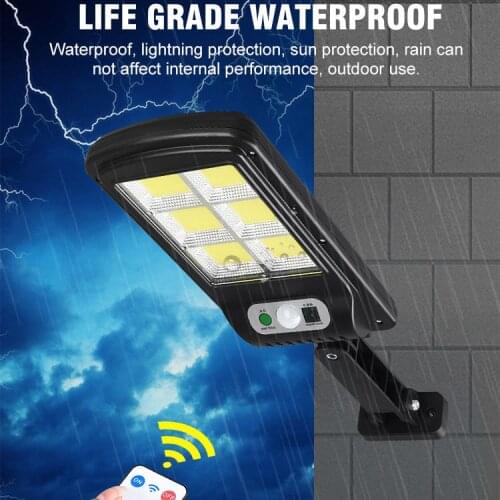 2021 solar wall light cob outdoor waterproof human body induction garden street light remote control garden light