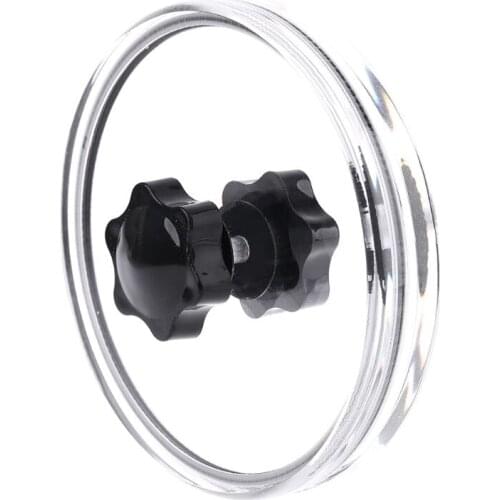 New LP Vinyl Record Cleaner Clamp Record Label Saver Acrylic Clean Tools Cloth