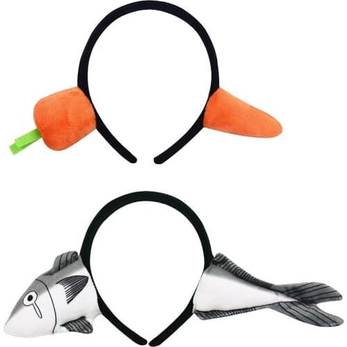 Funny Weird Fish Carrot Hair Hoop Headband Cosplay Party Headwear Accessory new
