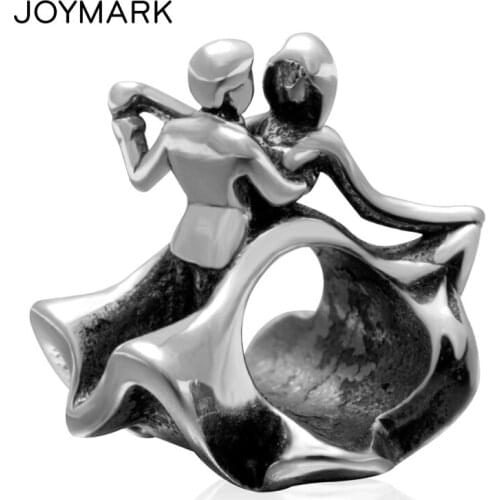 A Couple Dancer Vintage 925 Sterling Silver European Charm Beads For DIY European Bracelets Necklaces SAPB3154