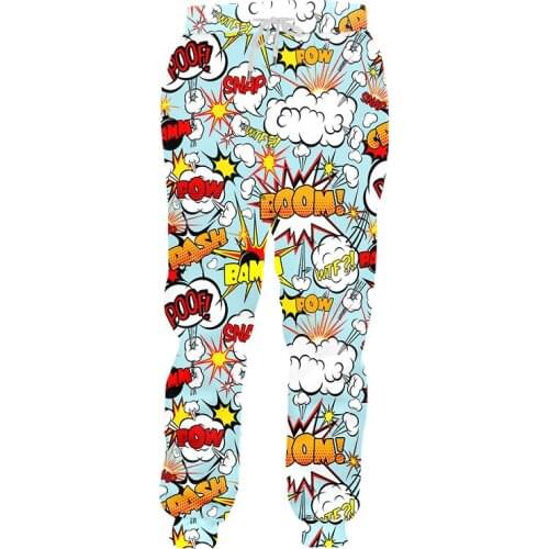 IFPD Mens Jogger Pants Casual 3d BOOM Graffiti Printed Men Sports Pants Comfortable Streetwear Hip Hop Jogging Oversized 6XL
