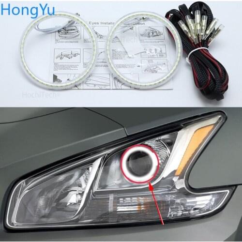 For Nissan Maxima 2010 2011 2012 Super Bright white color 3528 SMD led Angel Eyes kit daytime running light DRL