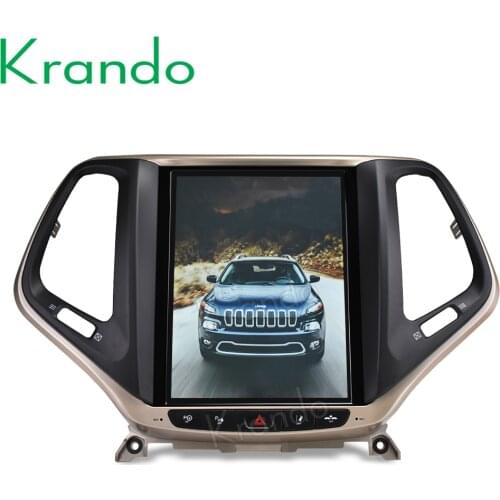 Krando Android 8.1 10.4" Tesla Vertical screen car radio gps player for Jeep Cherokee 2016+ navigation multimedia system WIFI
