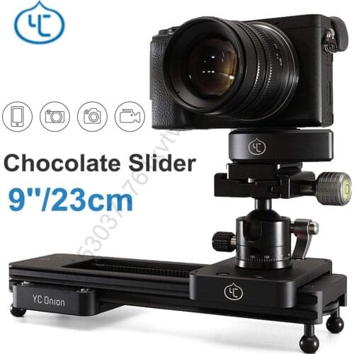 YC Onion Chocolate Camera Slider 23cm Manual DSLR Dolly Hydraulic Damping Slider 20kg Payload for Camera Video Photo Shooting