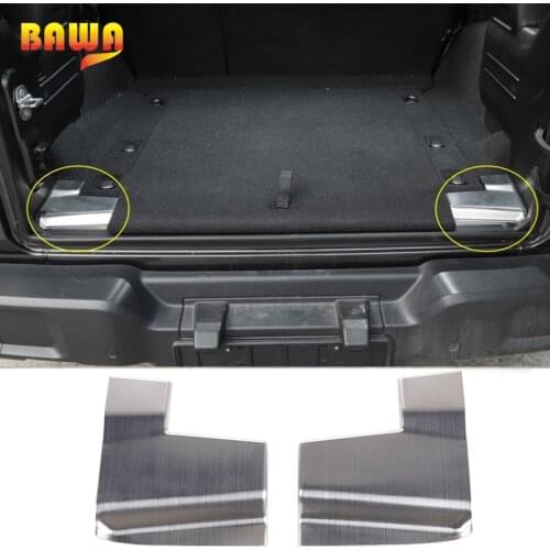 BAWA Car Rear Trunk Door Sill Entry Guard Pedal Protect Stainless Steel Accessories for Jeep Wrangler JL 2018 2019