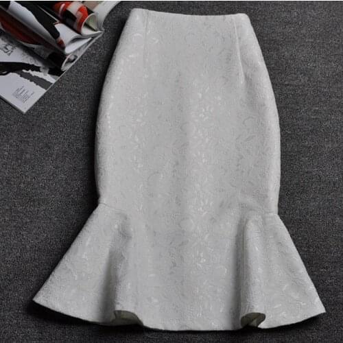 Fashion Summer Women Skirt High Quality Lace Skirt Korean Style Sweet High Waist Mermaid Skirt plus size 3XL