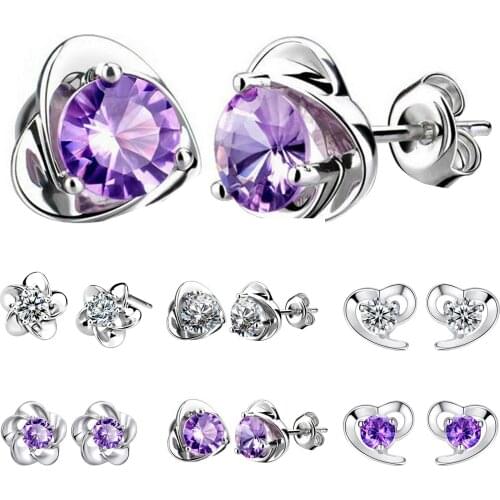2021 Women Stud Earrings A High Quality Woman Fashion Jewelry Wedding Gift New Heart-shaped Crystal Hot Sale Earrings