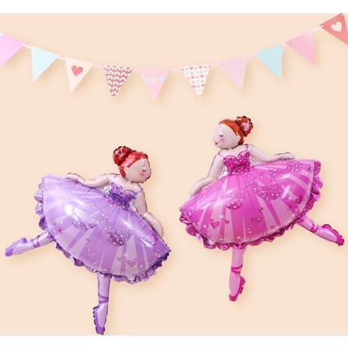 Baby Shower Decorations for Girl Ballet 1pc Pink 88*72cm Party Supplies Decoration Foil Mylar Wedding Birthday Balloons