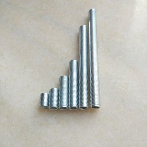 10pcs/lot M8 Lamp Screw Bolts Tooth Tube 8MM Diameter Zinc Alloy M8 Male Thread hollow Tubes Lighting Accessories Free Shipping