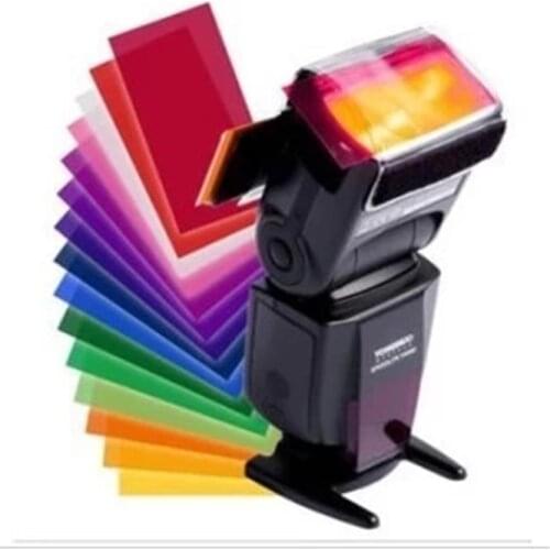 12pcs 12 Color Dome Light Flash diffuser Light Accessories Filter Color Film Paper Diffusers General for 580 sb900 sb600