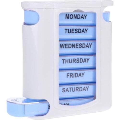 7 Day Weekly Pill Box Stacking Tower 4 Compartments Daily Tablet Personal Health Care Pill Case Splitter Travel Medicine Storage