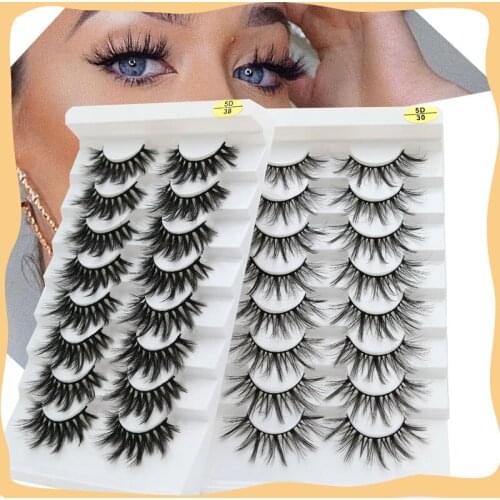 8 pairs of thick false eyelashes natural soft eyelash makeup dance eyelashes mink false eyelashes, sexy female makeup tools