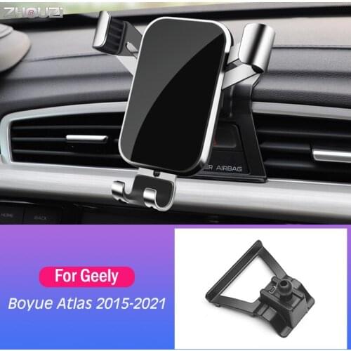 Car Mobile Phone Holder For Geely Atlas Boyue 2015 2016 2017 2018 2019 2020 2021Mounts GPS Stand Gravity Navigation Bracket