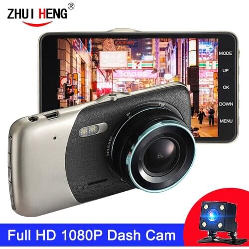 Car Dvr Video Recorder Dash Cam 1080P Video recorders With Rear View Camera 4" Cycle Recorder Dashcam for cars Dvr car camera