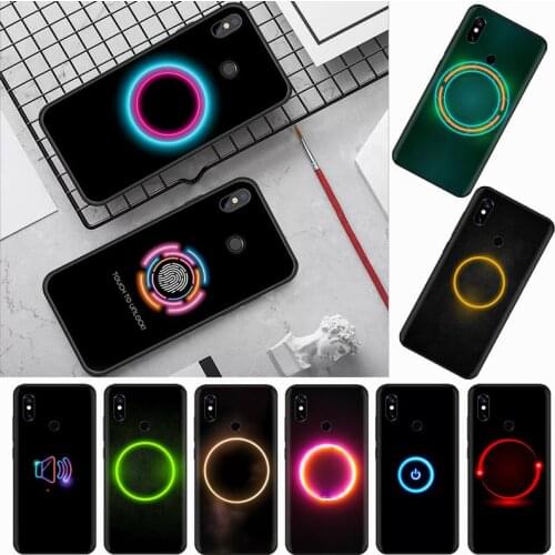 Shiny Neon lights color modern Phone Case For Xiaomi Redmi mi note max 3 5 6 8 9 10 t S SE lite pro Soft Silicone mobile bags