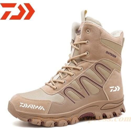 Dawa 2021 Winter Men Hikking Boots High Quality Fishing Tactical Desert Ankle Boots Work Leather Outdoor Boots Big Size