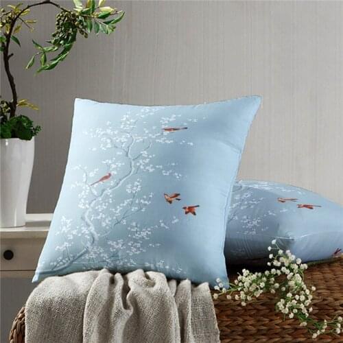 Tree Birds Pillow Cover Sofa Cushion Cover Fashion Printing Sofa Chair Pillow Cover Bed Pillow Cover Home Decoration