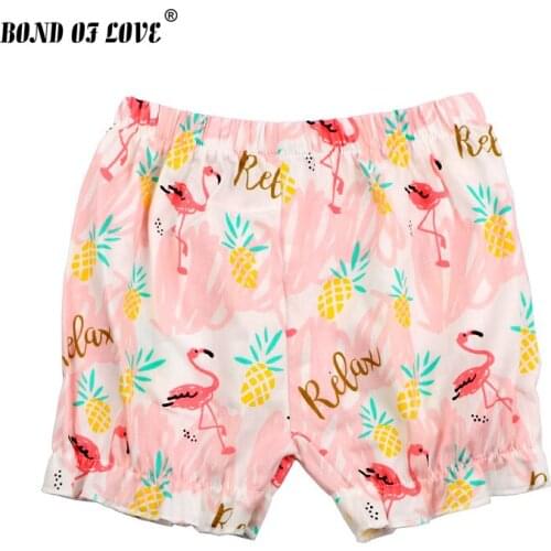 Children Short Pants Flamingo pattern Kids Casual Shorts For Girls Boys Beach Loose Pant Shorts Summer Clothes