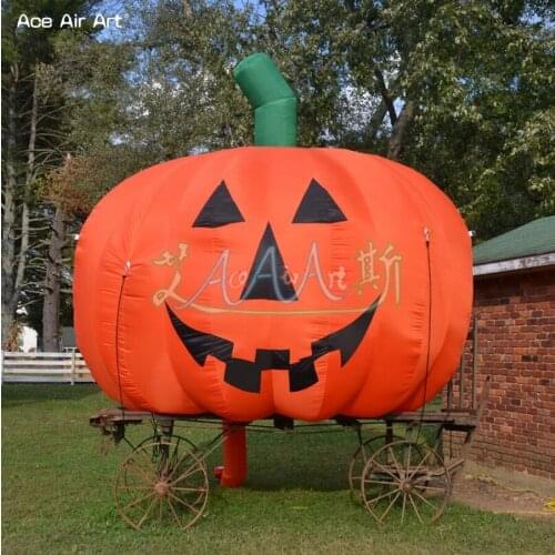 Customized Halloween decoration modle inflatable pumpkin,ground yard decoraiton for treat or treak days