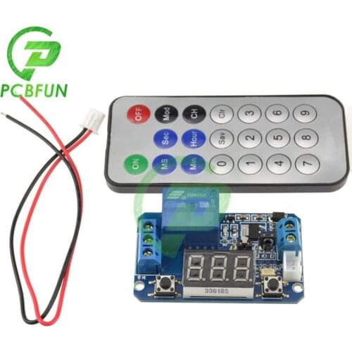 Infrared Remote Control Full Function Delay Digital Display 5V IR Remote Delay Relay Module 0-999 Second/Minute/Ms 250V 10A 30V