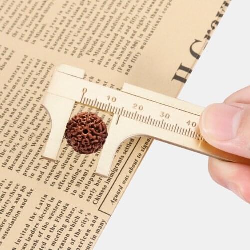 Measure Measurement Tool Pocket 0-180mm Mini Solid Brass Sliding Gauge Double Scale Vernier Caliper Portable Tool