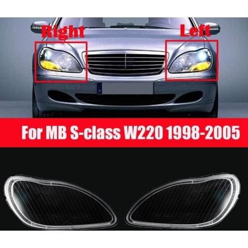 For Mercedes-Benz S-Class W220 1998-2005 Car Headlight Cover Clear Lens Headlamp Lampshade Shell