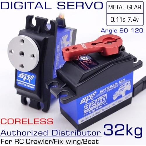SPT5632-120 32kg 7.4v 0.11s Coreless Metal Gear Digital Standard Servo For RC Model Car Crawler TRX-4 1:8 1:10 Fix-Wing Robot