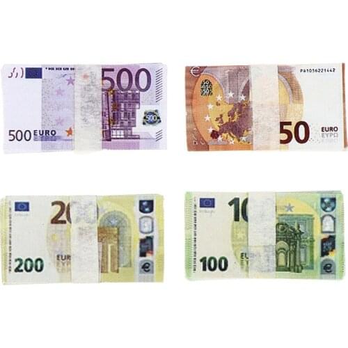 20Pcs/Set 1/12 Dollhouse Miniature Mini Dollars Pocket Euro Simulation Toy Banknote Mini Miniature Model Accessories
