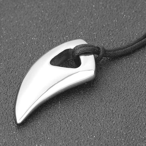 Fashion Men Necklace Titanium Steel Wolf Tooth Necklace Animal Pendant Necklaces Jewelry Ornament BH