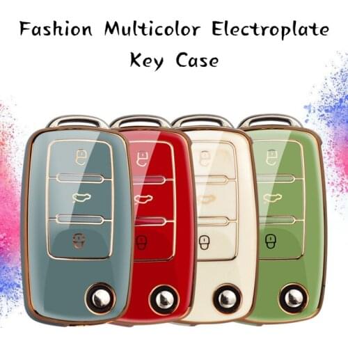 For VW Volkwagen Polo Bora Tiguan Passat Golf 6 Lavida Scirocco Soft TPU Protection Car Key Case Shell Cover Auto Accessories