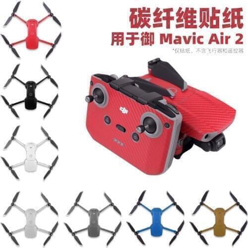 Mavic Air 2 Newest Drone Protective Luxury Carbon Fiber Sticker Skin Cover Waterproof Sticker Spare For Dji Mavic Air 2