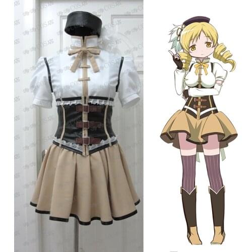 New Puella Magi Madoka Magica Tomoe Mami Cosplay Costume Halloween Party Costumes for Women Anime Costumes Custom Any Size