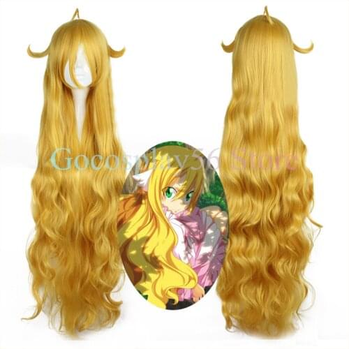 Mavis Vermilion Cosplay Wig 2018 Fairy Tail Final Series TV Anime Blonde Long Curly Wavy Synthetic Hair
