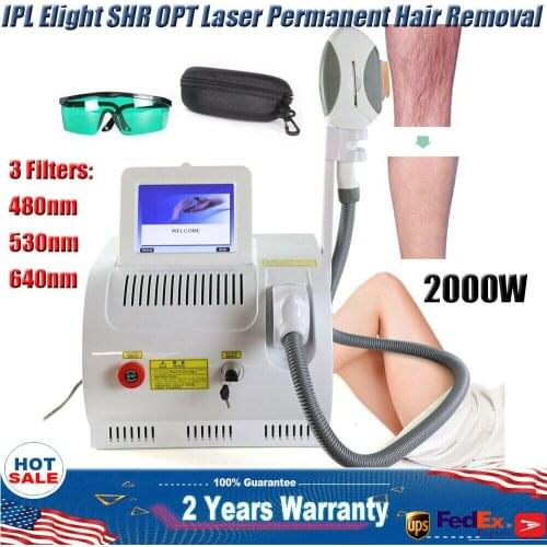 PRO IPL Elight SHR OPT Laser Permanent Hair Removal RF Skin Care Salon Machine