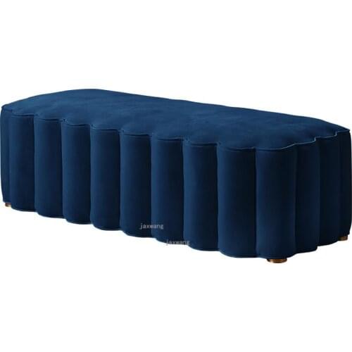 Nordic Light Luxury Velvet Living Room Sofa INS Clothing Store Change Shoes Pink Long Sofa Modern Home Living Room Furniture