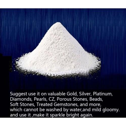 50 Gram All-Natural Pearl Powder Silver Polish Tarnish Remover Gold Silver Platinum Gentle Jewelry Cleaner Solution HX6F