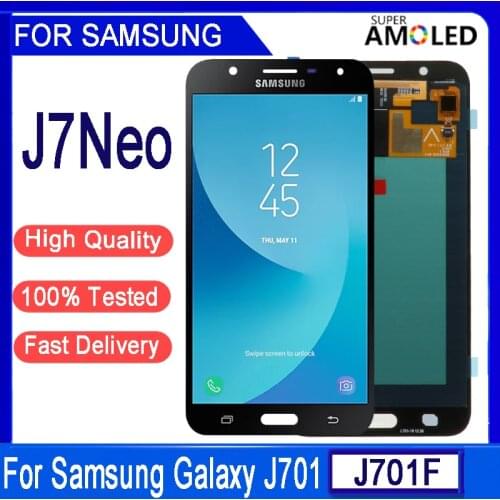Super Amoled 5.5"LCD For Samsung Galaxy J7 neo J701 J701F LCD Display Touch Screen Digitizer Assembly Repair Parts