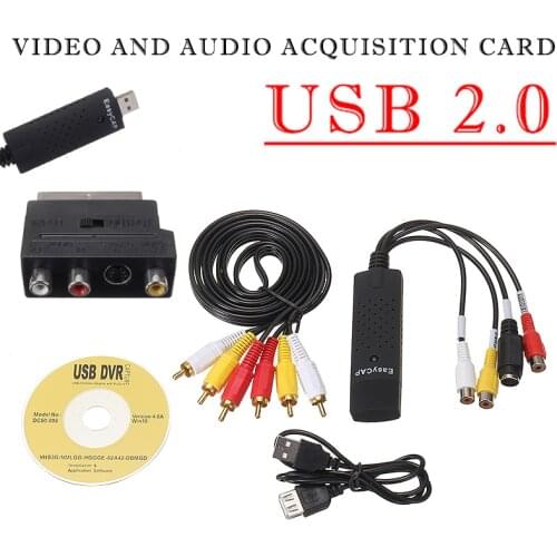 1pc USB Video Capture Device Digital Converter Adapter Captures Card USB2.0 VHS to DVD Audio Conversion Adapters