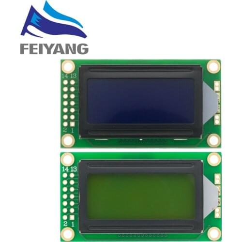 10PCS 0802 LCD Module 8 x 2 Character Display 3.3V / 5V LED LCD Backlight for arduino Diy Kit